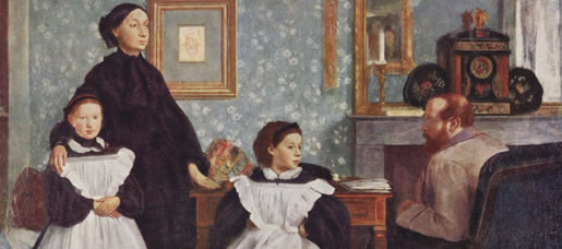 Particolre del quadro Edgard Degas : La Famille Bellelli