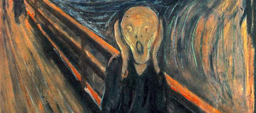 Particolare del Quadro di Edvard Munch : L'urlo